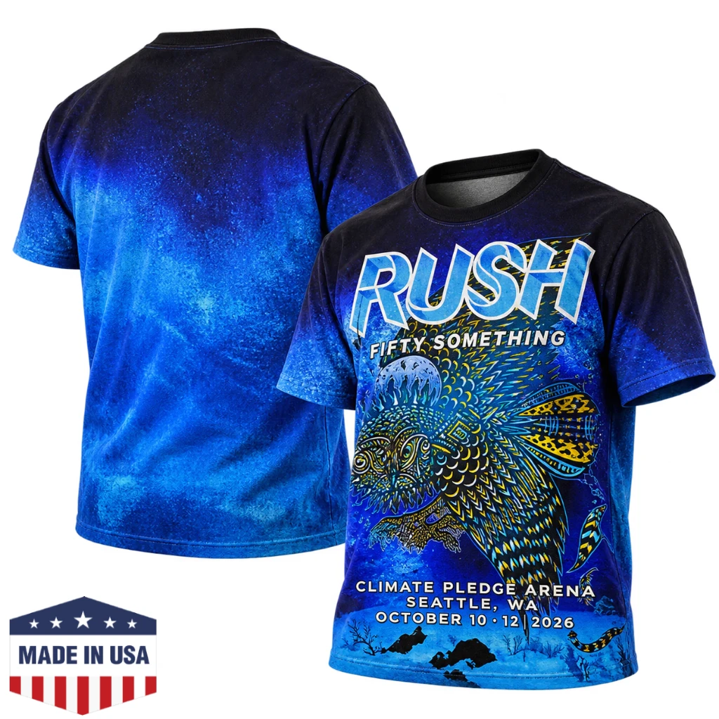 Rush Seattle WA Event Poster All Over Print T-Shirt October 10-12 2026